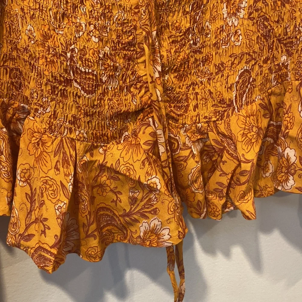 PATRONS OF PEACE Women’s Floral Orange Top Size  L - Picture 5 of 8